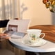 thumbnail image 1 of Juego de taza y platillo de café de cerámica, juego de taza de té, práctico de vajilla de mesa, versátil, portátil, regalo de boda, de café de 200 ml, 1 of 10