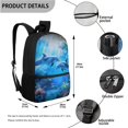 thumbnail image 3 of Jeiento Dolphin Backpack for Boys Primary School Bag and Lunch Bag Set Pencil Case Elementary Students Bookbag Back Packs Blue Ocean Kids Child Daypack Back To School Rucksack Satchel, 3 of 7