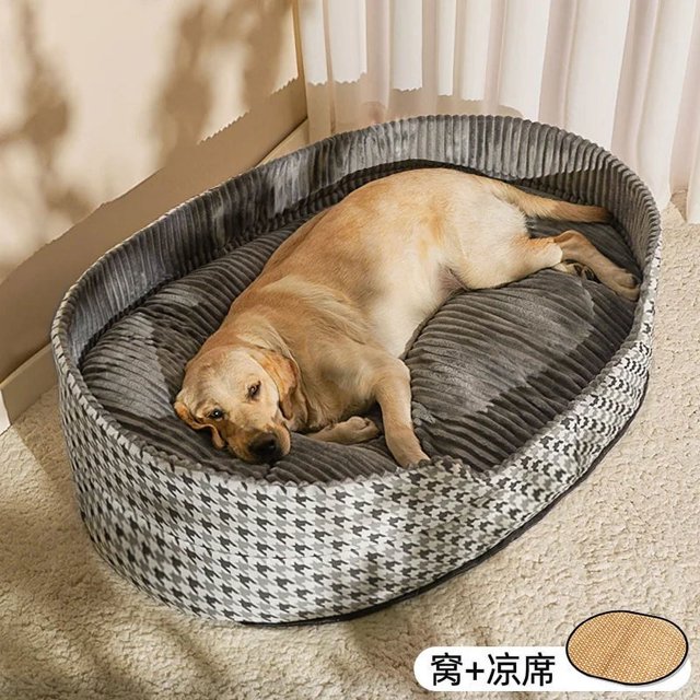 Large Supplies Indoor Dog Bed Enclose Accessories Kennel Canil Cat Shop Home Dog Bed Furniture Casa Perro Pet Products MR50GS ShopWise Round