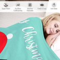 thumbnail image 3 of Merry Christmas Candy Cane Throw Blanket Soft Warm Black Cat Lightweight Flannel Plush Fuzzy Blankets Gift for Women Kids Boys Teens 50X60 in, 3 of 6