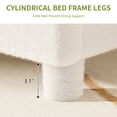 thumbnail image 6 of MOPHOTO Boucle bed frame Child Bed for Kids,Wood Upholstered Bed Frame with Adjustable Headboard,Standard Crib Size Toddler Bed,Certified Toddler Fabric Beds,Modern Platform Bed (White), 6 of 9