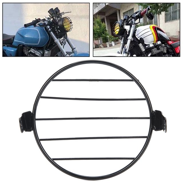 Guardia de Rejilla de Faros, Alta Dureza Resistente A Las Reemplazo de Parrillas de Faros de Motocicletas A Prueba de ÓXido para helicópteros para Motocicletas para el Reemplazo