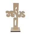 thumbnail image 2 of 6pcs Standing Wooden Cross Baptism Decoration Dorm Standing Cross For Crafts, 2 of 3