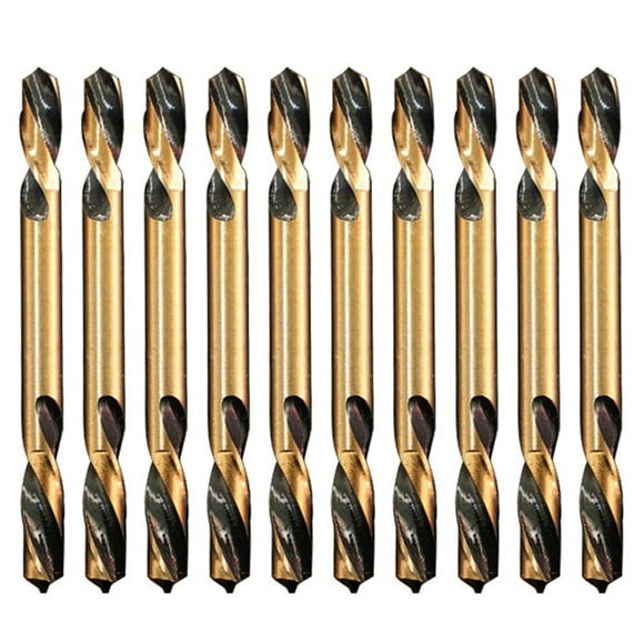 10pcs HSS Double-headed Auger Drill Bits For Metal/Stainless Steel/Wood Drilling