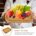 thumbnail image 4 of 1Pc Bamboo Tray Practical Food Serving Tray Household Snack Dessert Storage Tray, 4 of 8