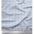 thumbnail image 1 of Soimoi Blue Georgette Viscose Fabric To The End Text Print Fabric by Yard 42 Inch Wide, 1 of 1