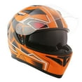 thumbnail image 2 of 1Storm Motorcycle Full Face Helmet Street Bike Dual Visor/Sun Shield N-HJK316 Panther Orange, 2 of 7
