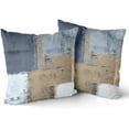 thumbnail image 2 of Brown Blue Pillow Covers 20x20 inch Set of 2 Modern Abstract Art Grey Colored Throw Pillows Farmhouse Decorative Pillowcase Cotton Square Cushion Case for Home Couch Bed, 22_1229006, 2 of 6