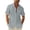 Gray, variant on XMMSWDLA Linen Shirt for Men Short Sleeve Button Down Casual Shirts Mens Collar Summer Beach Shirt Beige Tee Shirts Mens
