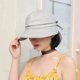 thumbnail image 4 of Sombrero de ala grande largo para mujer, protección solar de verano, estilo negro, versátil, marca de moda, gorra con visera de nicho, verano, 4 of 5