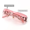 thumbnail image 4 of Gafas de Sol SENMARIES sin Montura Y2K con Marco Metálico en Llama Rosa, 4 of 6