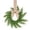 Khaki, variant on 1 Pack 10.6in Norfolk Christmas Mini Wreath with Red Velvet Bow & Ribbon, Farmhouse Festive Hanging Decor for Cabinet, Door, Window, Table & Holiday Decoration