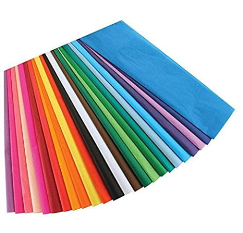 Hygloss Products Bleeding Tissue Assortment- Multi-Color Assortment 20 x 30 Inch, 20 Sheets