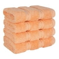 thumbnail image 5 of American Soft Linen Luxury 4 Piece Washcloth Set, 100% Cotton Turkish Washrags and Washcloths, Malibu Peach, 5 of 6