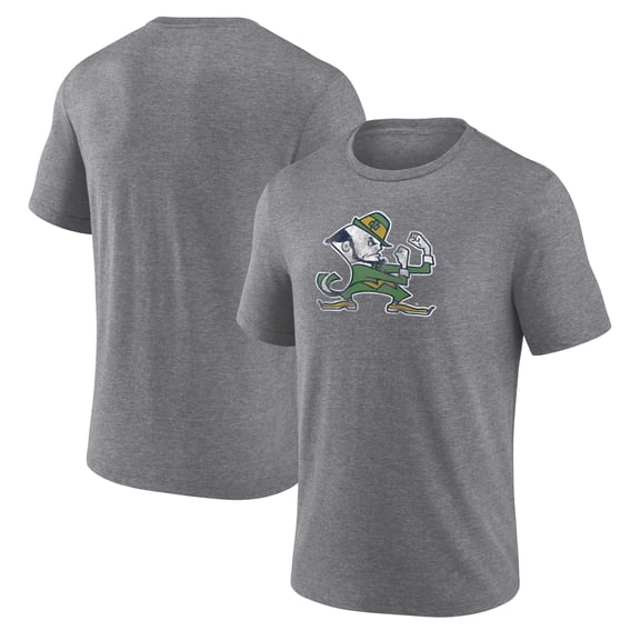Men's Heather Gray Notre Dame Fighting Irish Classic Primary Tri-Blend T-Shirt