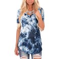 thumbnail image 2 of Camiseta de mujer Jumpingount con cuello en V y manga corta Azul L, 2 of 6