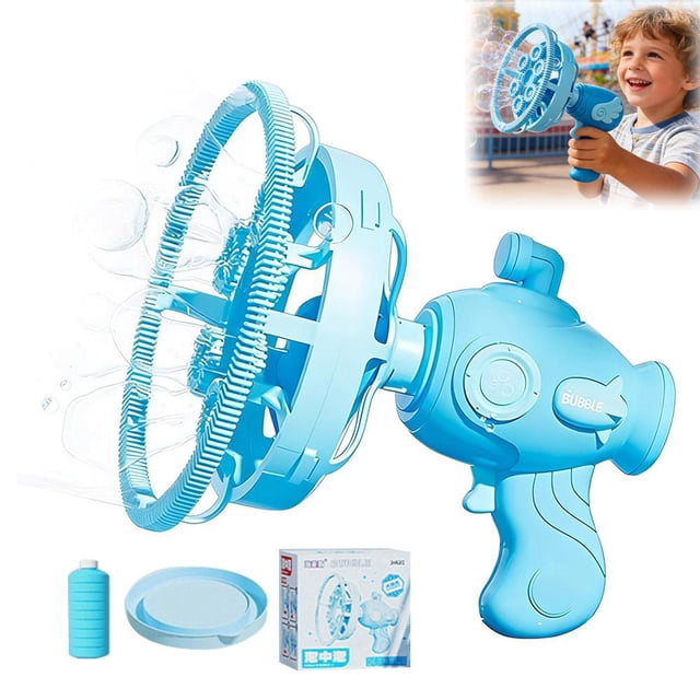Summer Angel Wing Bubble Blower Toy for Kids - Cartoon Automatic Bubble Fan with Large Wind Output, Cute Submarine Design Bubble Maker for Outdoor Fun & Parties