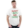 thumbnail image 4 of Funny Christmas Naughty But Nice Men's Graphic T Shirt Tees Brisco Brands X, 4 of 4
