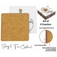 thumbnail image 4 of Inkdotpot Ensemble de 6 sous-Verres Faciles à Nettoyer 4-Zoll SquareCoasters Base en Cork-Réutilisable - Animaux d'Hiver, 4 of 8
