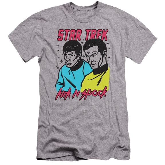 Star Trek - Kirk N Spock - Premium Slim Fit Short Sleeve Shirt - X-Large