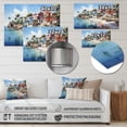 thumbnail image 4 of Designart "Coastal Village Dominican Dreamy painting I" Nautical & Beach Metal Art Living Room, 4 of 5