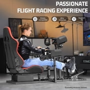Marada Flight Racing Simulator Cockpit with Game Seat Fits Thrustmaster HOTAS Warthog Excluding Electronics