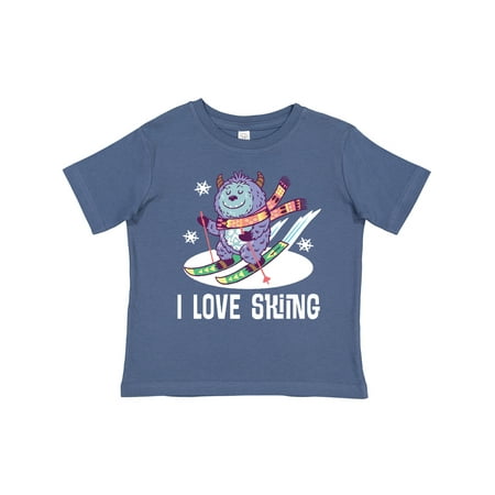 

Inktastic I Love Skiing Gift Toddler Boy or Toddler Girl T-Shirt