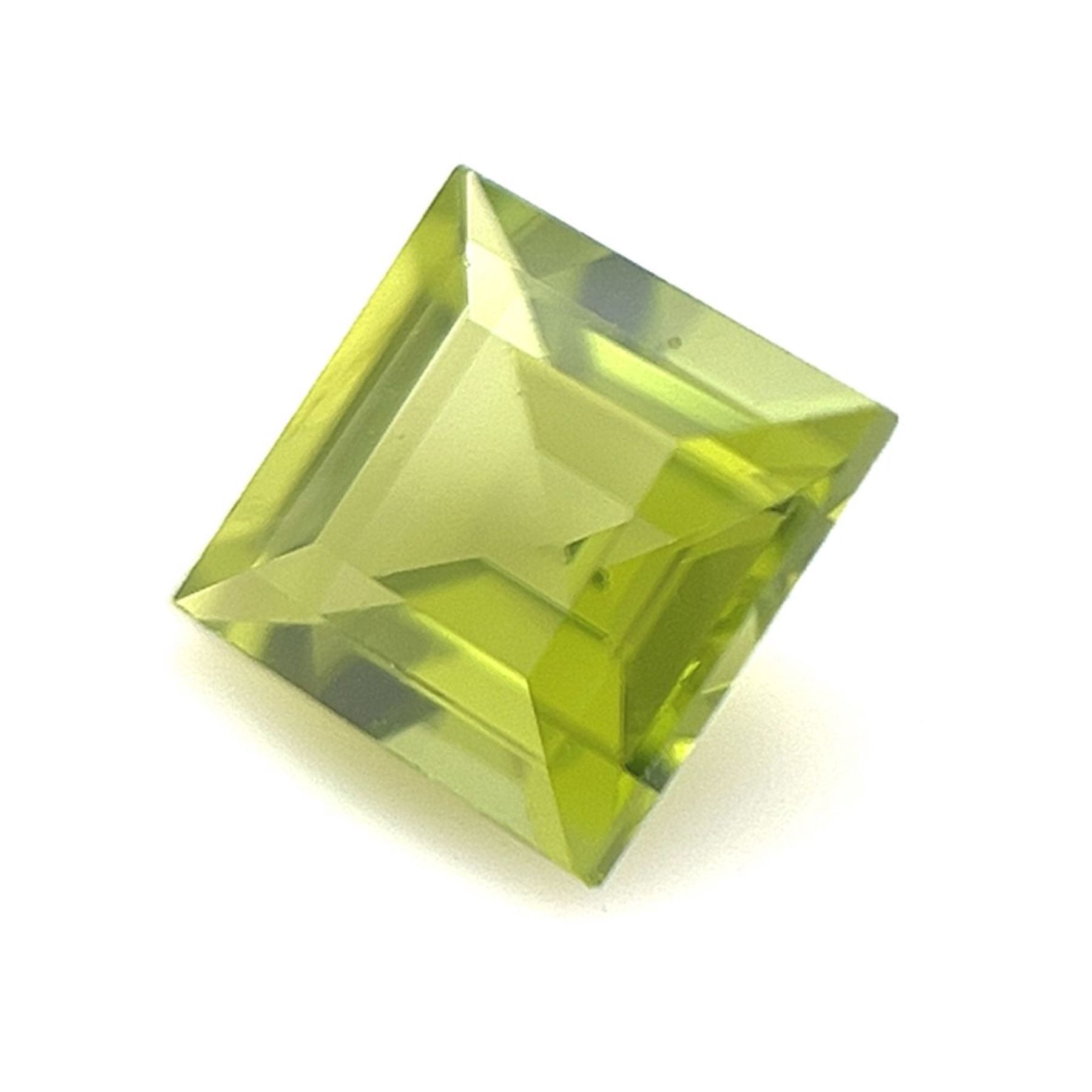 Certified Genuine 1.5 Carat Peridot Square Shape Step Cut 7x7 mm Loose Gemstone August Birthstone