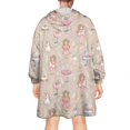 thumbnail image 2 of Wearable Oversized Blanket,Beige Princess Unicorn Pattern Wearable Blanket Hoodie for Adults,Cozy Hooded Blankets with Super Pockets,Super Warm Fuzzy Pullover for Women & Men, 2 of 6
