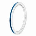 thumbnail image 3 of 925 Sterling Silver Stackable Expressions Blue Enameled 1.5mm Ring Size: 5; for Adults and Teens; for Women and Men, 3 of 5