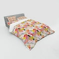 thumbnail image 3 of Ambesonne Abstract Bedding Set 3 Pcs, Modern Patchwork Polka Dot, Twin, Multicolor, 3 of 3