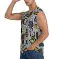 thumbnail image 3 of Bingfone Bright Insects Pattern Men's Tank Tops Workout Sleeveless Tee Shirts Running Beach Tanks for Men-XX-Large, 3 of 8