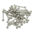 thumbnail image 1 of BodyJewelryOnline 20 Pack 14 Gauge Barbells Tongue Rings Surgical Steel with 6mm End Ball Men Women, 1 of 6