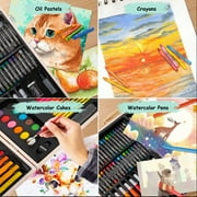 Xueyu Arts and Paints Supplies, 180 Piece Deluxe Drawing Painting Set with Wooden Case, Professional Kit, Drawing Painting Kit for Adults and Art Beginners