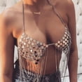 thumbnail image 4 of Body Chain Sexy Bikini Bra Body Halter Backless Sequins Chain Beach Body Accessories Jewelry for Women, 4 of 5