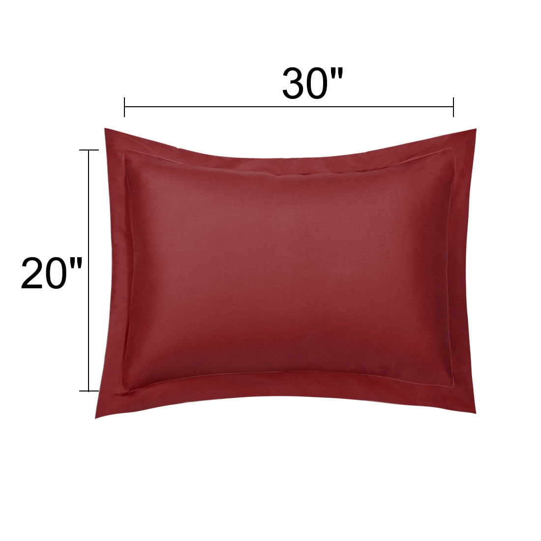 Unique Bargains 2pk Queen Pillow Shams 1800 Microfiber Pillow Cases 20" x 30"