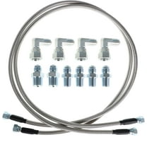 munirater Stainless Steel Braided 52inch Long Transmission Cooler Hoses Lines Kit Replacement for TH350 700R4 TH400