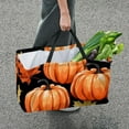 thumbnail image 7 of Maple Ieaf Pumpkin Large Foldable Oxford Cloth Beach Bag Storage Bin Shopping Basket Cube Organizer, 7 of 7