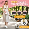 thumbnail image 7 of Retractable Dog Leash 16.4 Ft Heavy Duty With Strong Nylon Tape One Click Brake Lock Non Slip Grip For Small Medium Dogs Up To 55 Lbs, Pink, 7 of 7