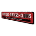 thumbnail image 4 of Lobsters Oysters Clams Novelty Sign, Metal Wall Decor - 4x18 inches, 4 of 4