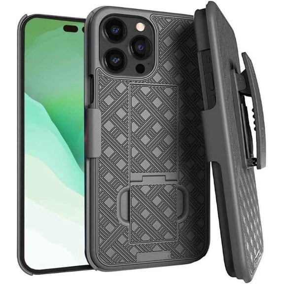 for iPhone 14 Pro Case,Heavy Duty Combo Holster Shell With Swivel Belt Clip Kickstand Rugged Cover For iPhone 14 Pro 6.1"