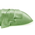 thumbnail image 4 of ZHAOCHENG Funda de almohada de satén para cabello y piel, juego de 2 fundas de almohada tamaño king, funda de almohada verde salvia súper suave y sedosa con cierre de sobre (20 x 40 pulgadas), 4 of 5