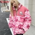 thumbnail image 2 of Sanrio Y2K Hello Kitty Winter Women Camouflage Down Jacket Thicken Coat Anime Kawaii Warm Cotton Clothes Tops Girl Student Loose, 2 of 21
