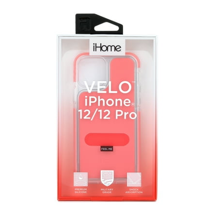 iHome Silicone Velo Case for iPhone 12/12 Pro (Coral)