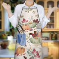 thumbnail image 5 of Fall Pumpkins and Autumn Leaves Pattern Apron-Garden Aprons for Women with Pockets-Cotton Linen Waterproof Kitchen Cooking Gardening Aprons Adjustable for Kitchen,Cooking,BBQ and Salon 33"x27", 5 of 7