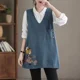 thumbnail image 3 of Otoño e Invierno jersey de mujer con cuello en V bolsillos de almazuela suéter de animales Midi moda Casual elegante chaleco sin mangas Tops E689, 3 of 5