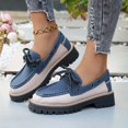 thumbnail image 7 of Womens Shoes,Casual Shoes Low Top Lace Up Two Tone Color Design Comfortable Daily Walking Footwear Lightweight Sneakers for All Day,Shoes for Women,Blue,9, 7 of 7