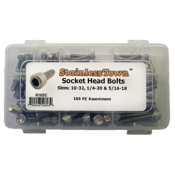 Stainless Steel Socket Head Cap Screw Assortment Kit by Stainlesstown