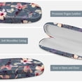 thumbnail image 4 of Funda para anteojos con forma de concha dura finita con estampado de hibiscos en flor, 4 of 7