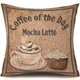 thumbnail image 1 of Linen Square Throw Pillow Cover Retro Printing For Couch Sofa Bedroom, 1 of 5